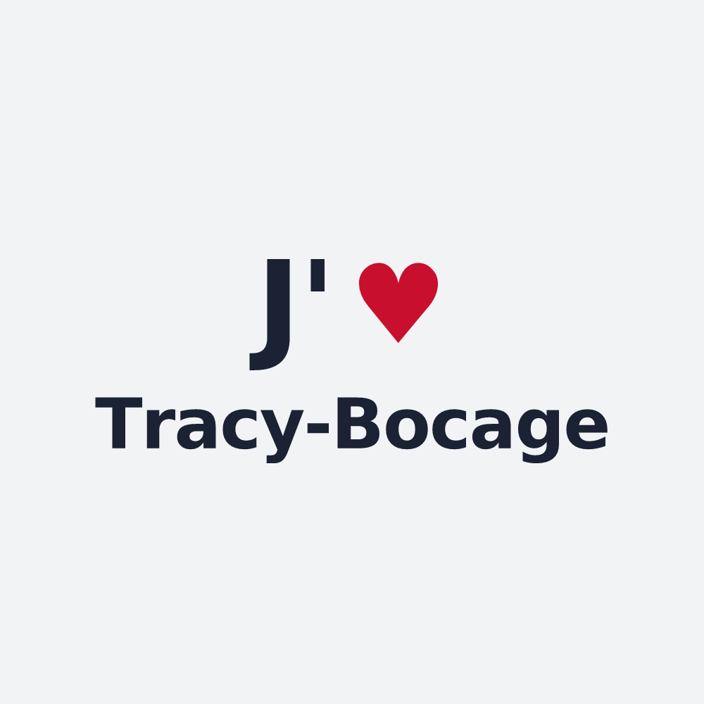 Poster personnalisé Tracy-Bocage — design J'aime Tracy-Bocage