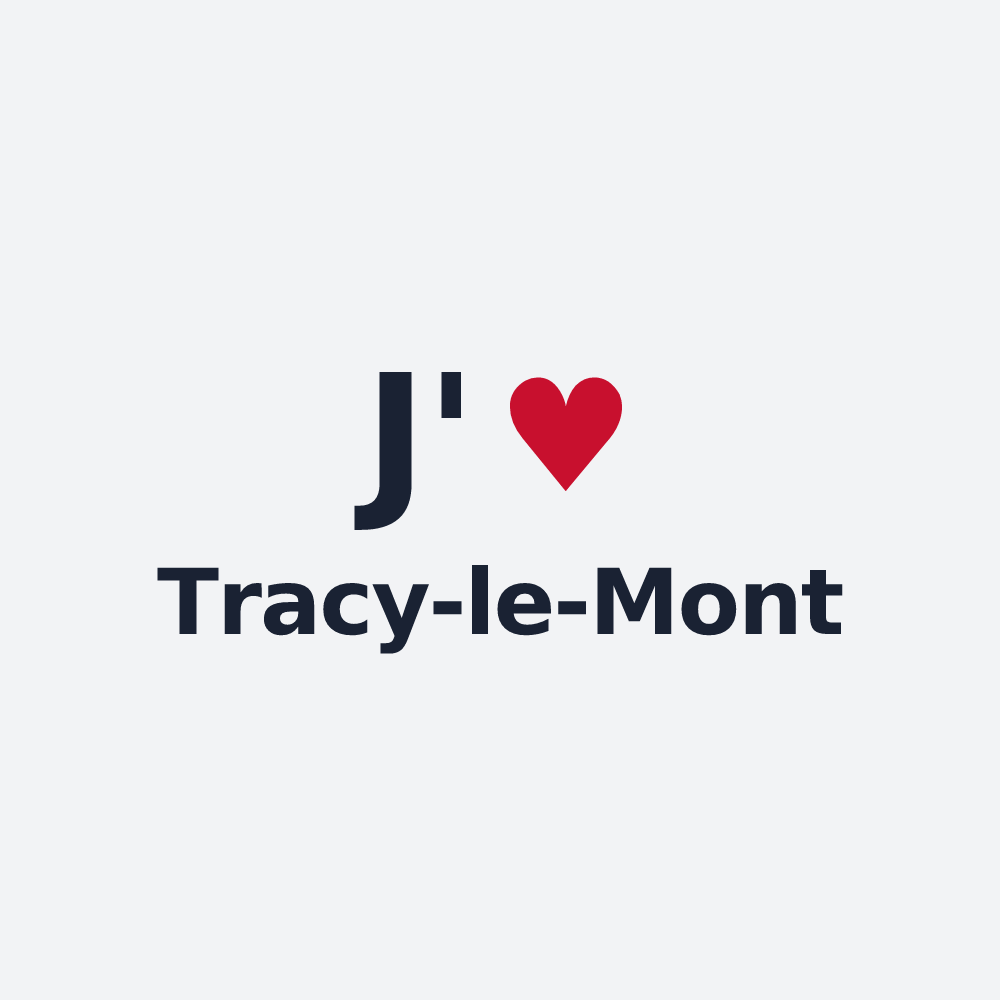 Poster personnalisé Tracy-le-Mont — design J'aime Tracy-le-Mont