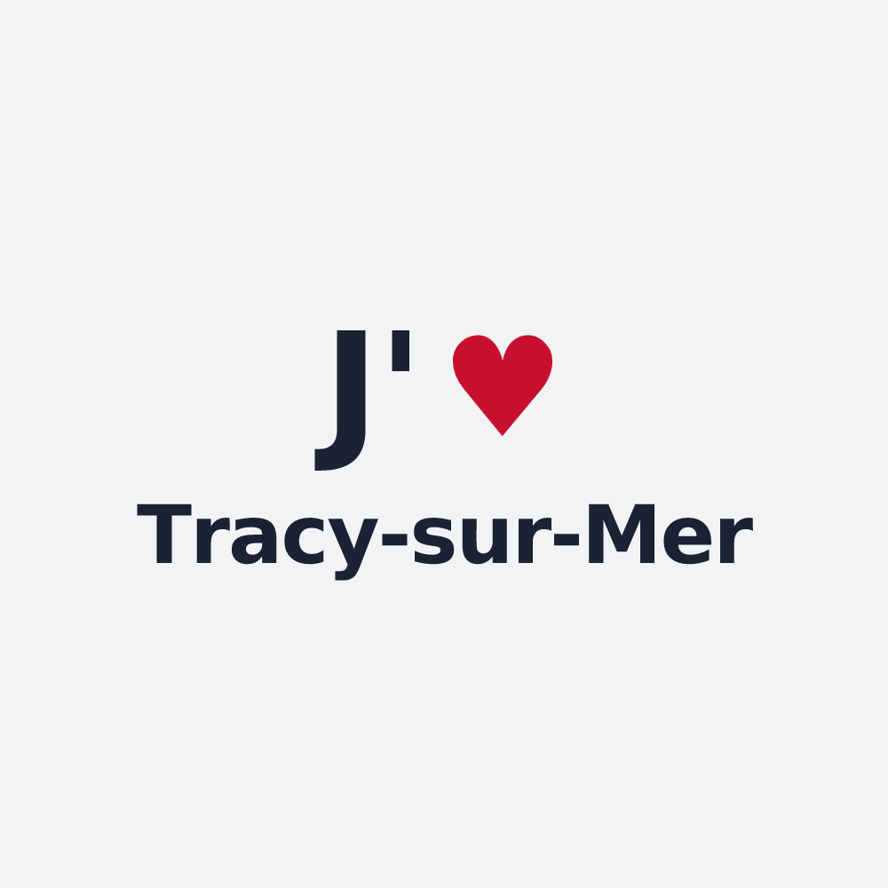 Poster personnalisé Tracy-sur-Mer — design « J'aime Tracy-sur-Mer » imprimé sur le poster