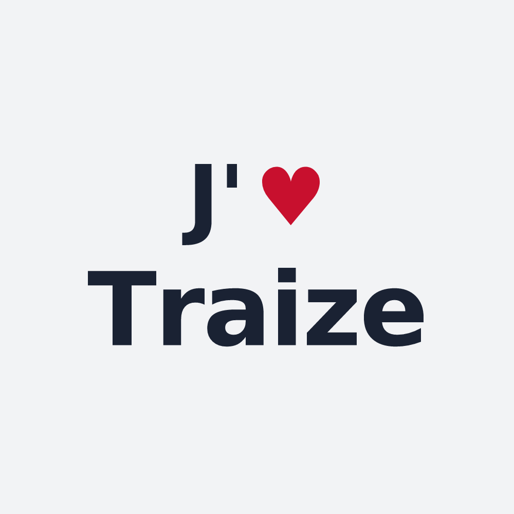Poster personnalisé Traize — design J'aime Traize