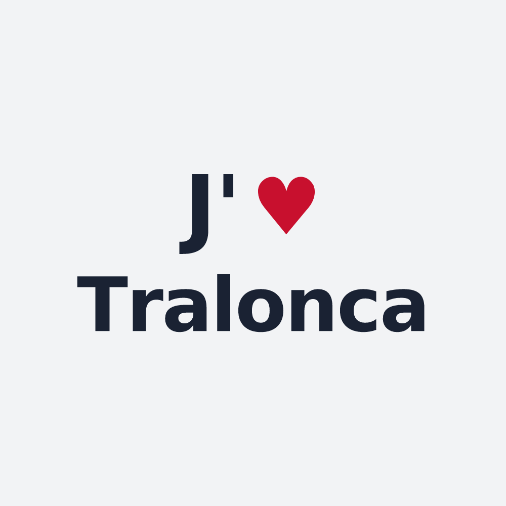 Poster personnalisé Tralonca — design J'aime Tralonca