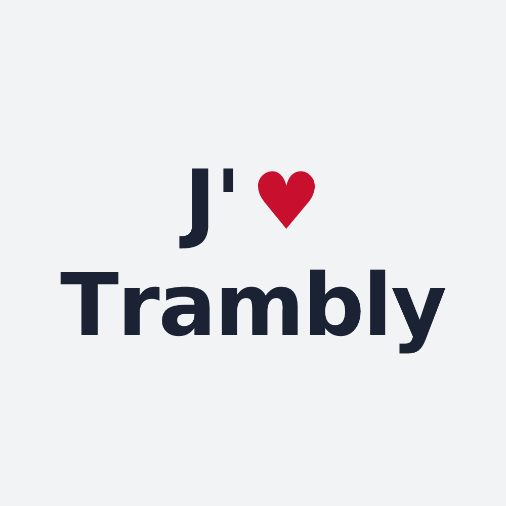 Poster personnalisé Trambly — design J'aime Trambly