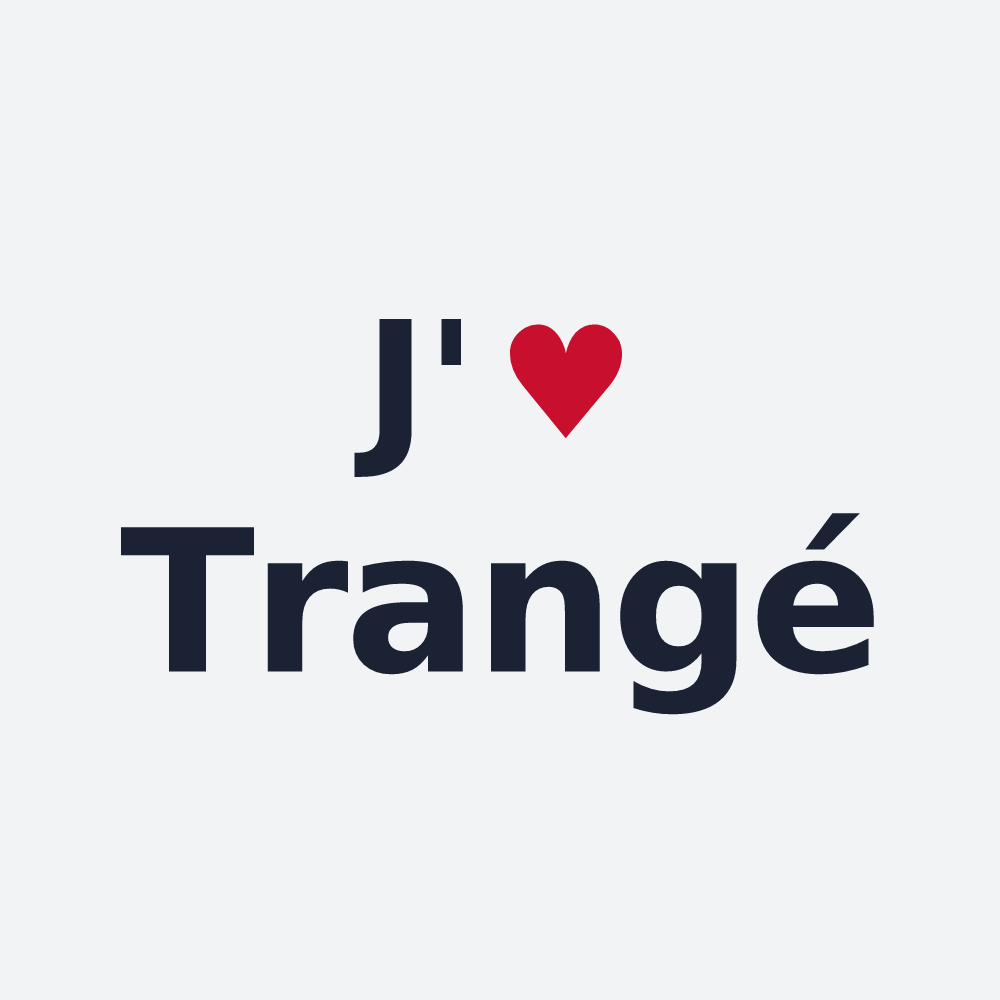 Poster personnalisé Trangé — design « J'aime Trangé » imprimé sur le poster