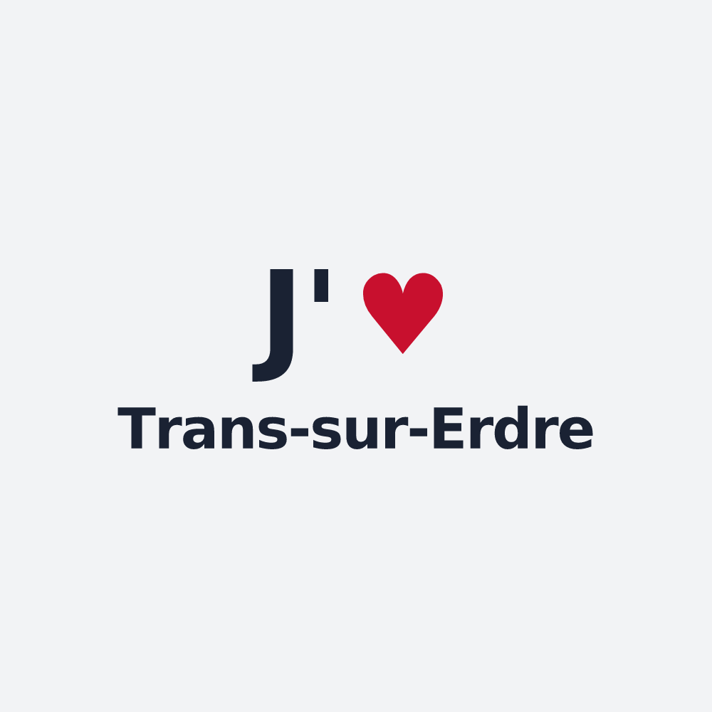 Poster personnalisé Trans-sur-Erdre — design J'aime Trans-sur-Erdre