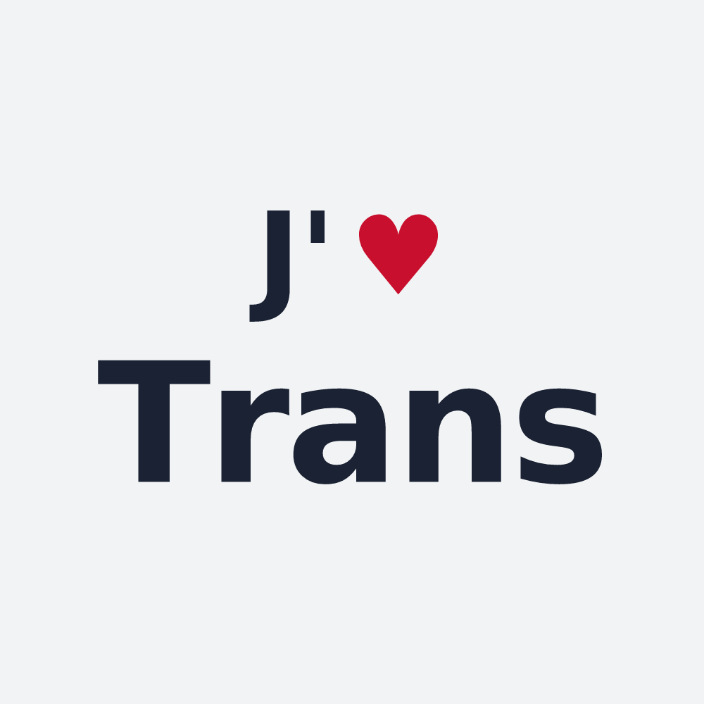 Poster personnalisé Trans — design J'aime Trans