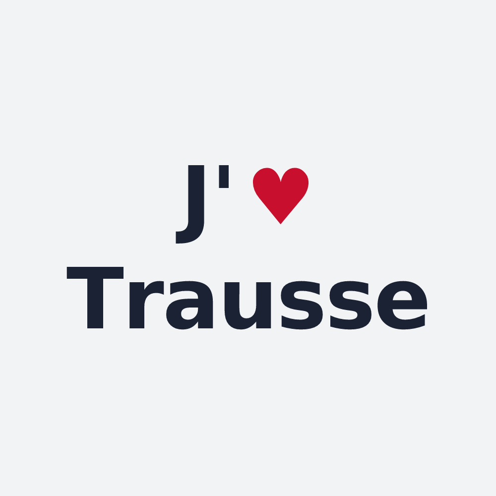Poster personnalisé Trausse — design J'aime Trausse