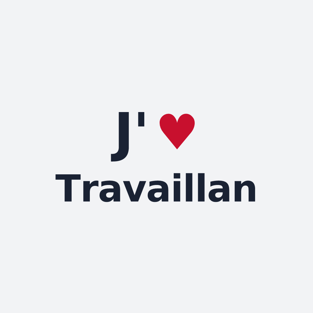 Poster personnalisé Travaillan — design J'aime Travaillan