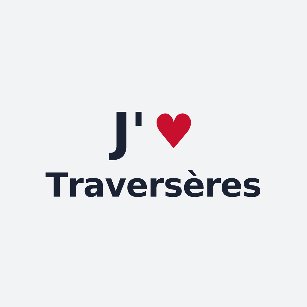 Poster personnalisé Traversères — design J'aime Traversères
