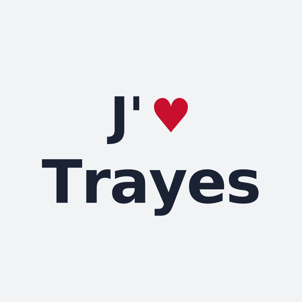 Poster personnalisé Trayes — design J'aime Trayes