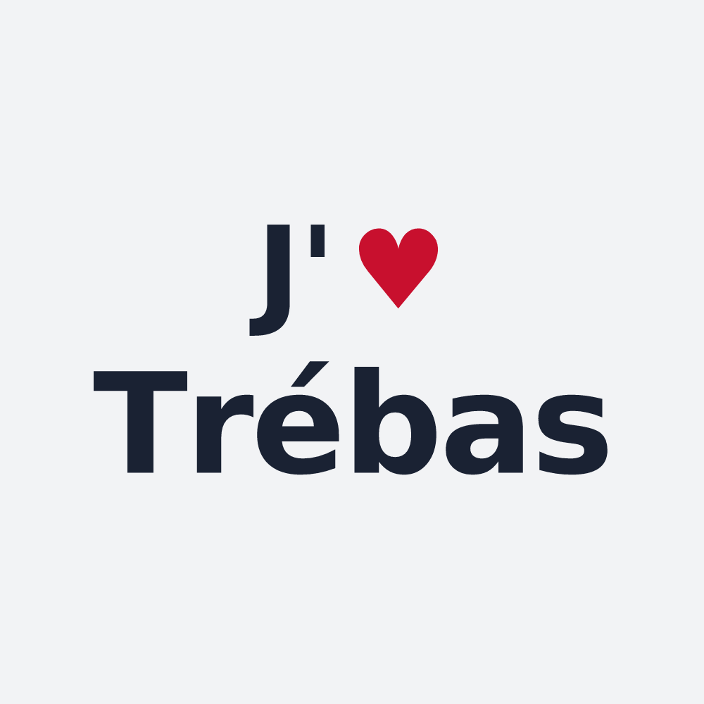 Poster personnalisé Trébas — design J'aime Trébas