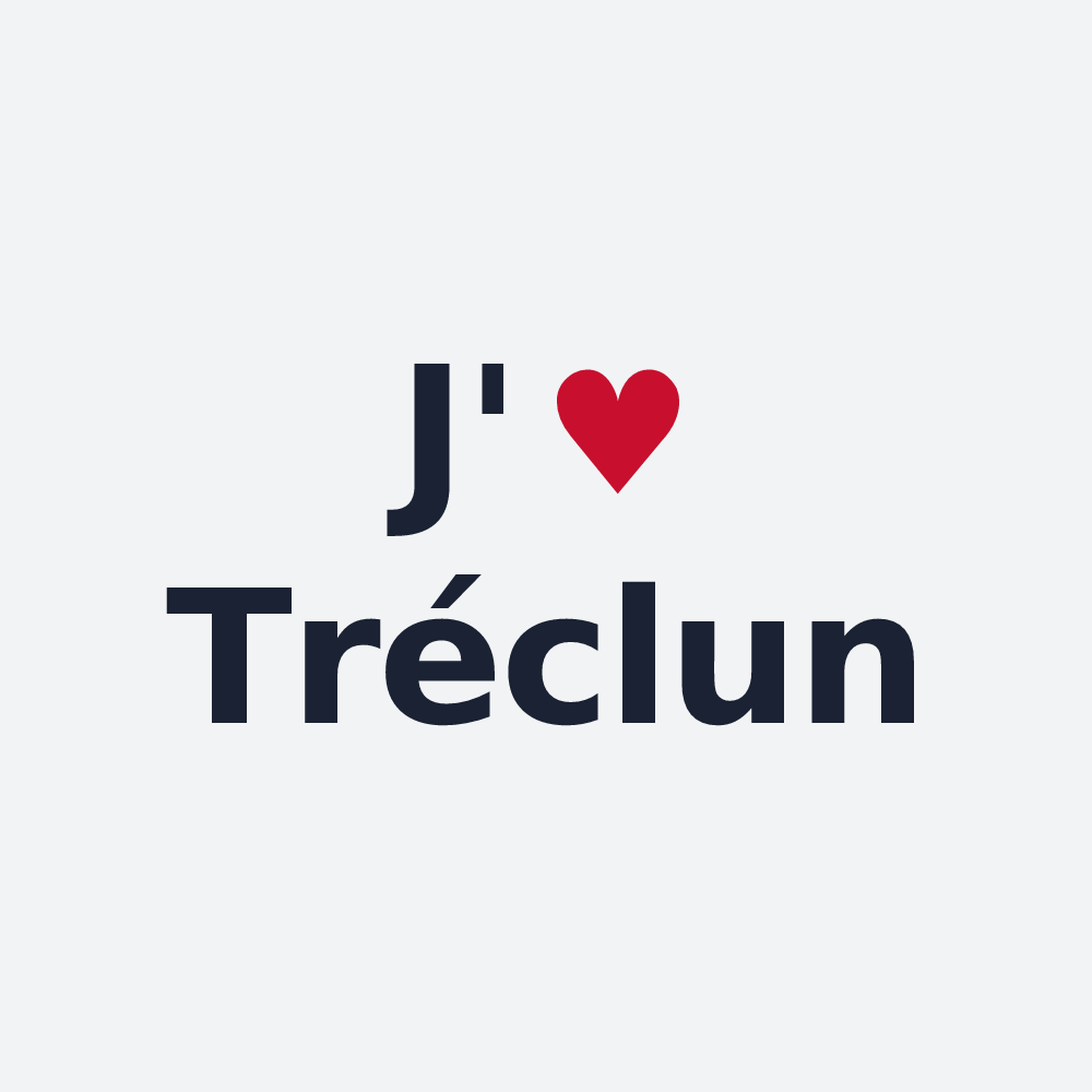 Poster personnalisé Tréclun — design « J'aime Tréclun » imprimé sur le poster