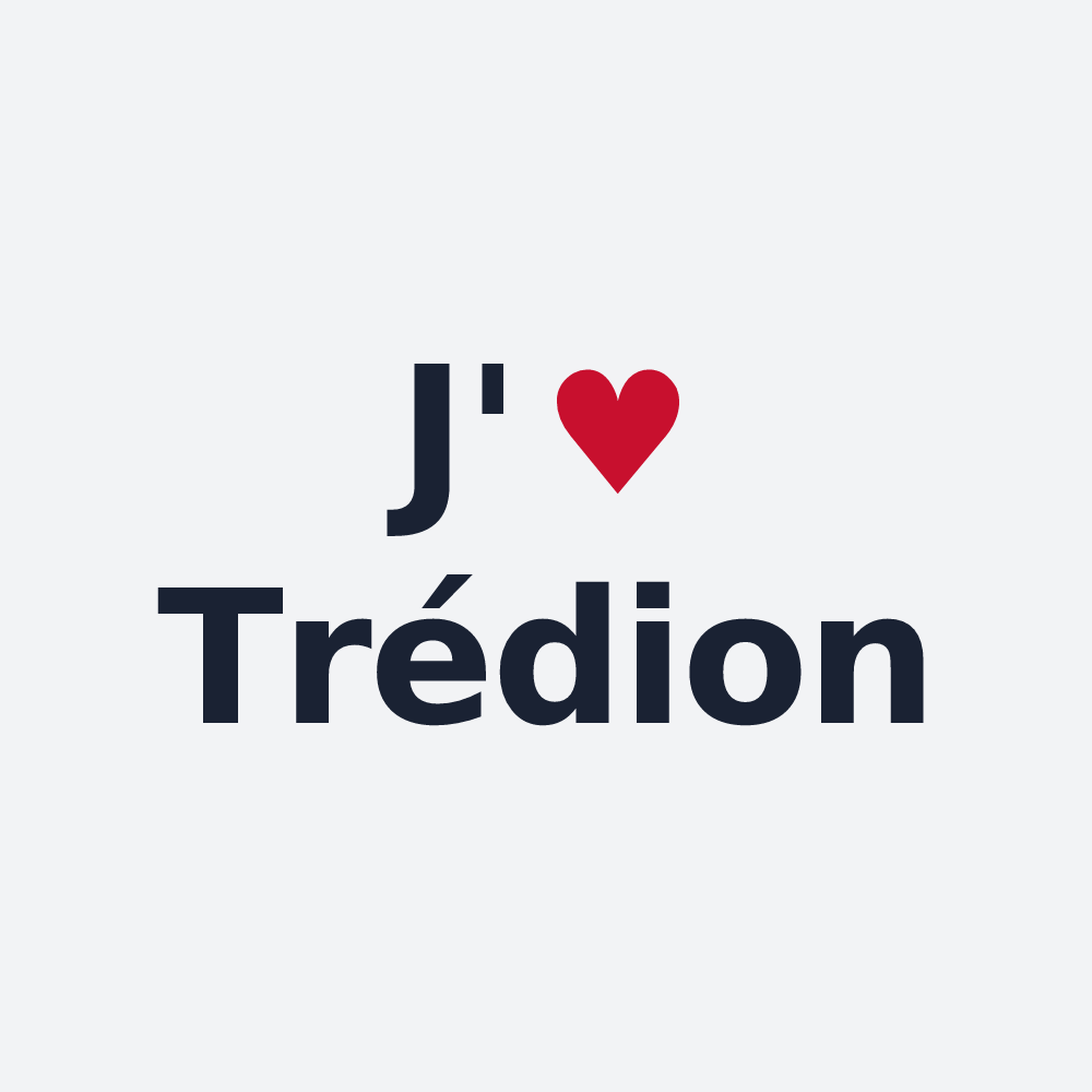 Poster personnalisé Trédion — design J'aime Trédion