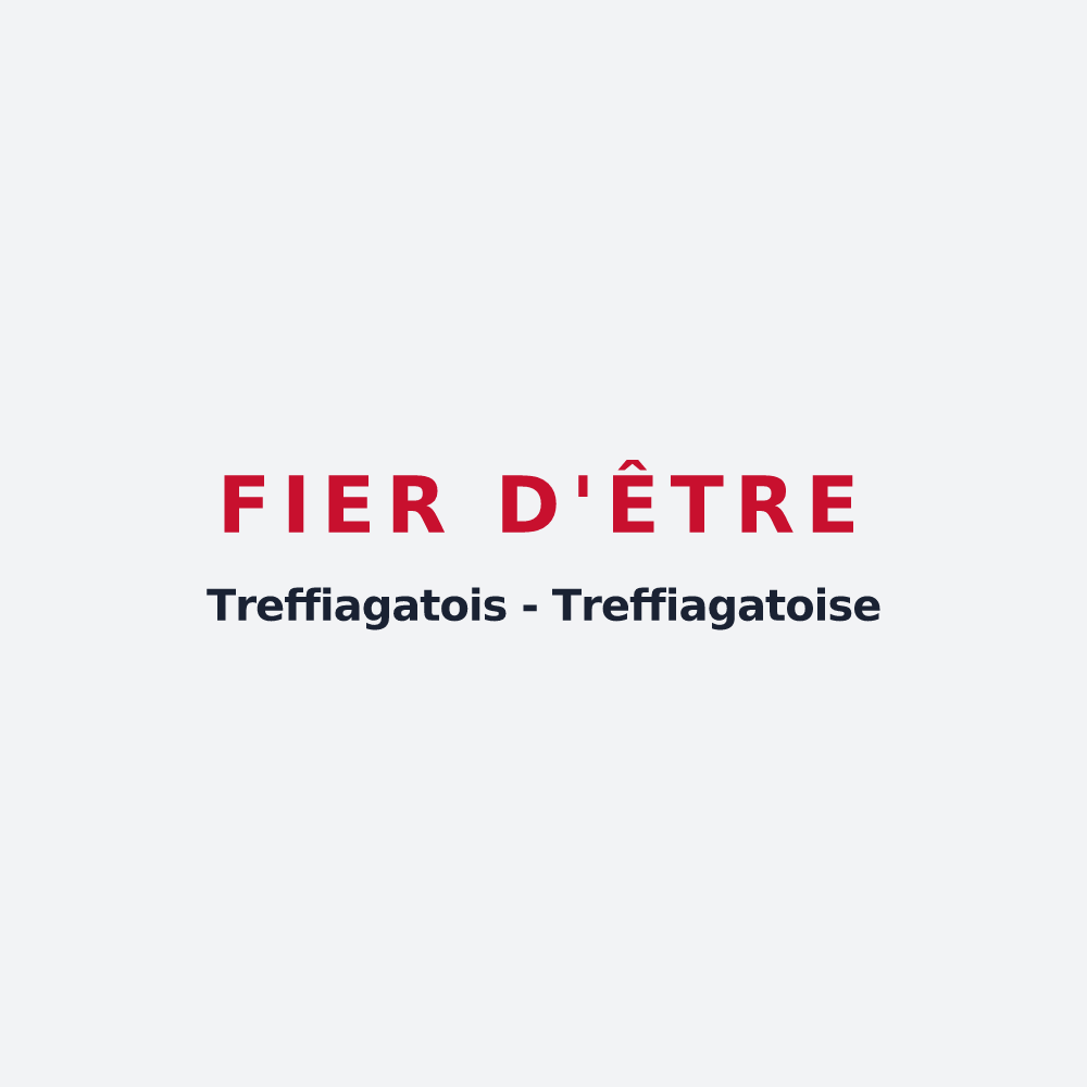 Poster « Fier d'être Treffiagatois - Treffiagatoise » — design pour Treffiagat