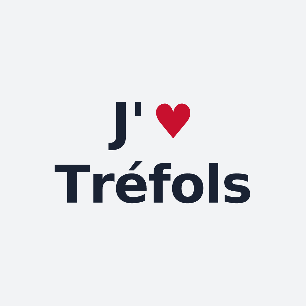 Poster personnalisé Tréfols — design J'aime Tréfols