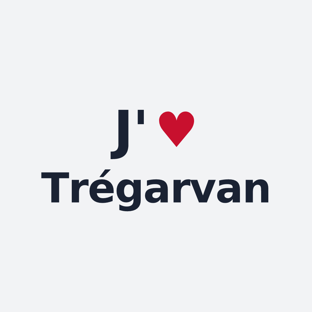 Poster personnalisé Trégarvan — design « J'aime Trégarvan » imprimé sur le poster