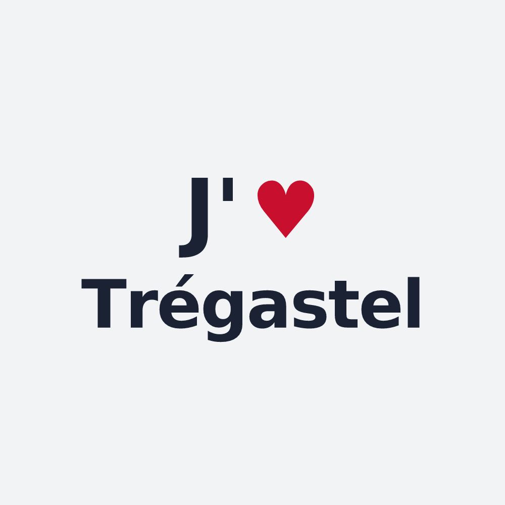 Poster personnalisé Trégastel — design J'aime Trégastel