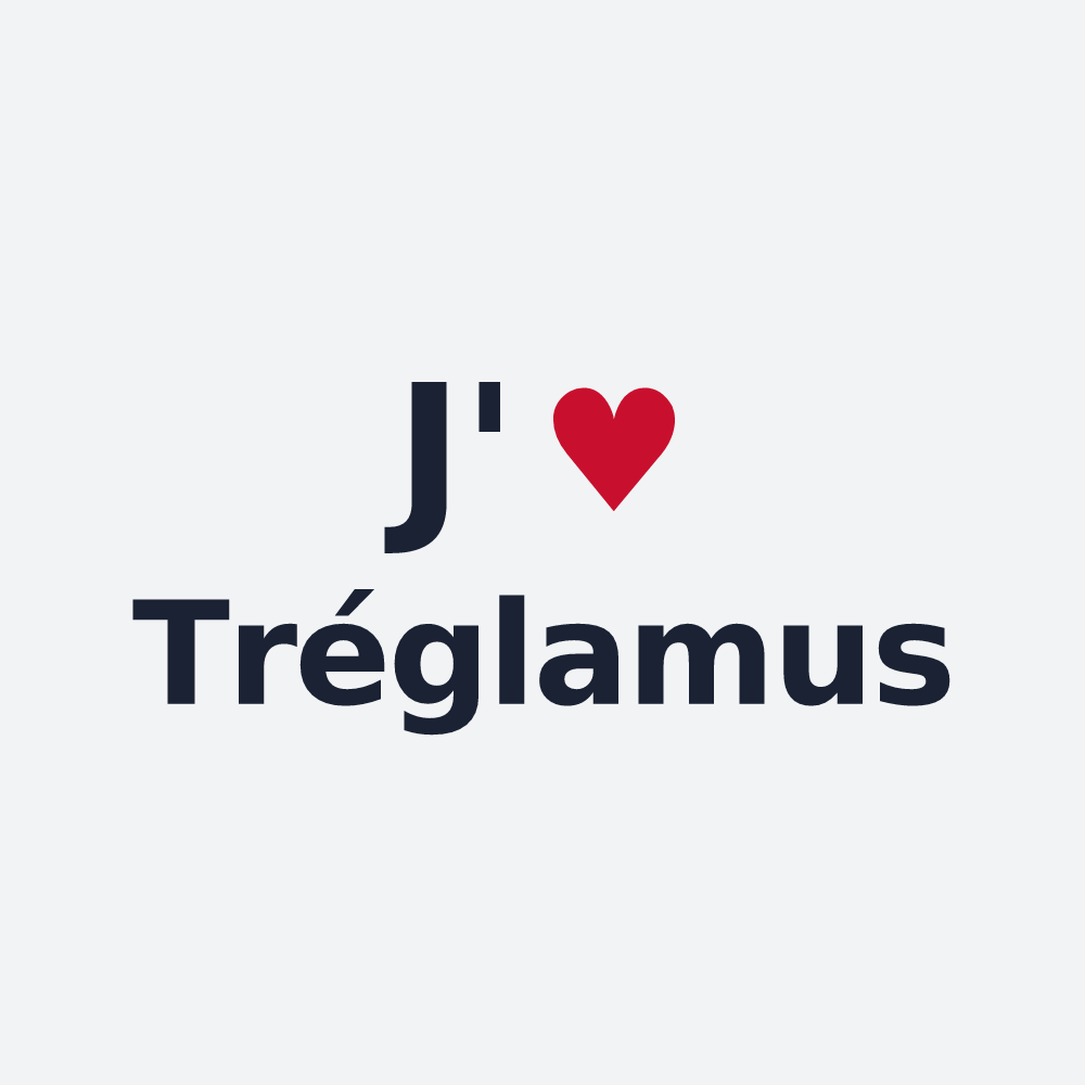 Poster personnalisé Tréglamus — design « J'aime Tréglamus » imprimé sur le poster