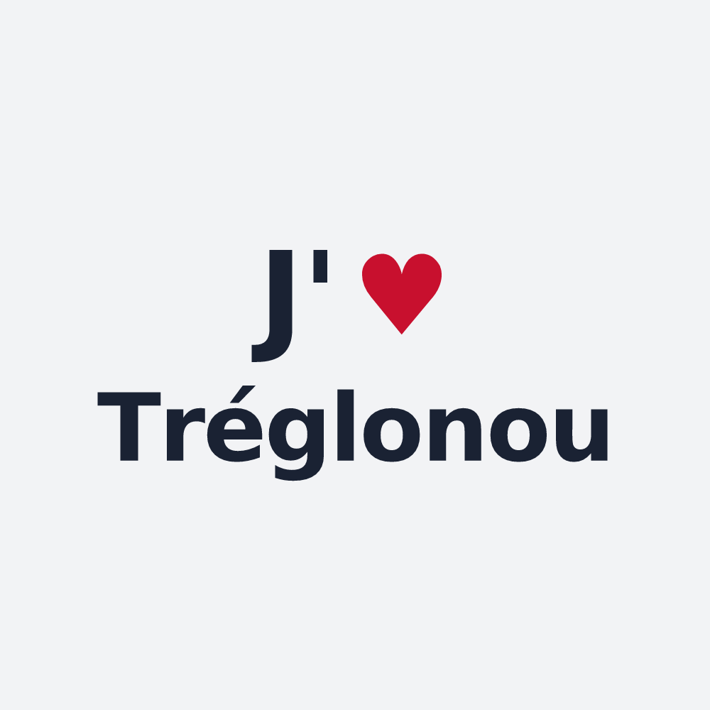 Poster personnalisé Tréglonou — design J'aime Tréglonou