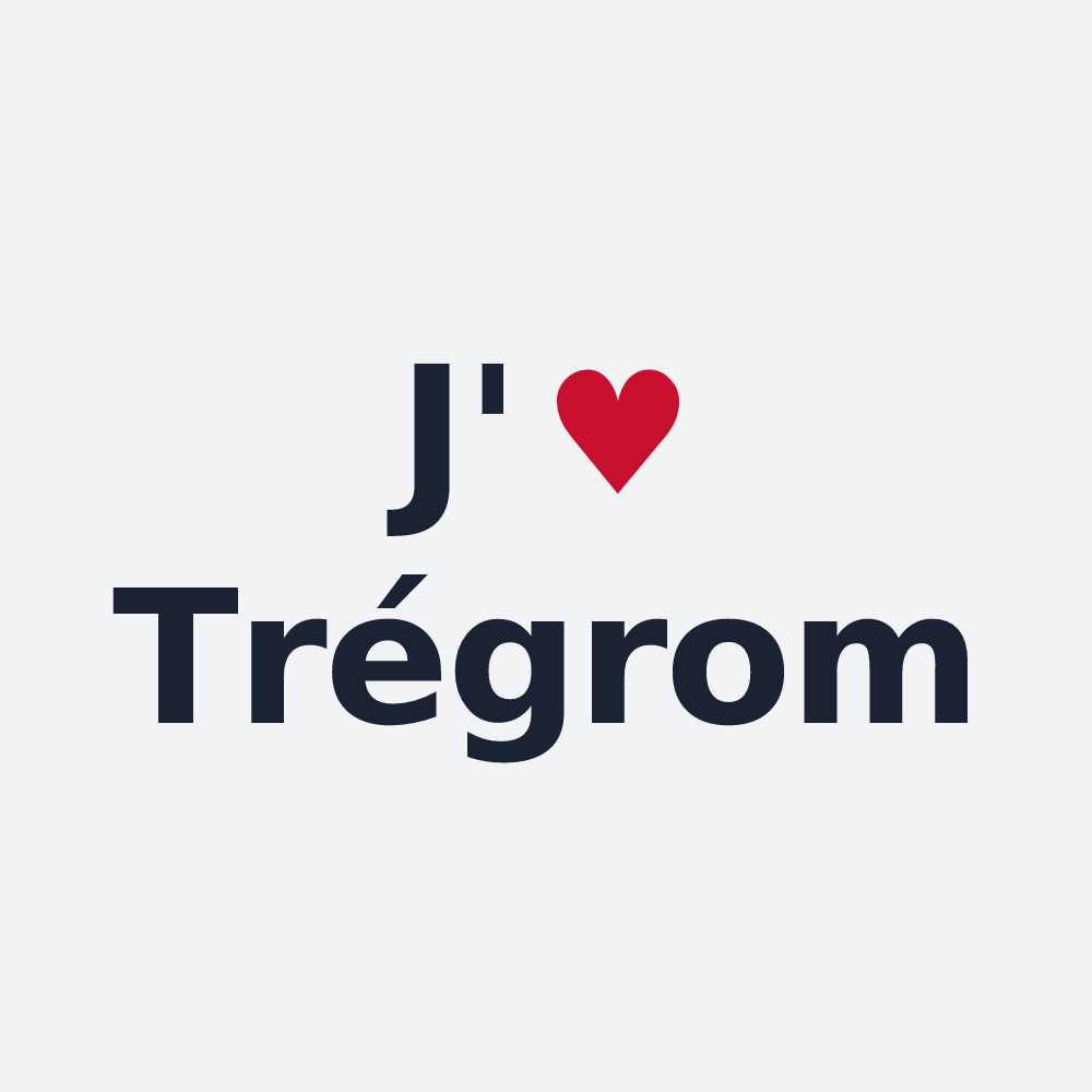 Poster personnalisé Trégrom — design « J'aime Trégrom » imprimé sur le poster