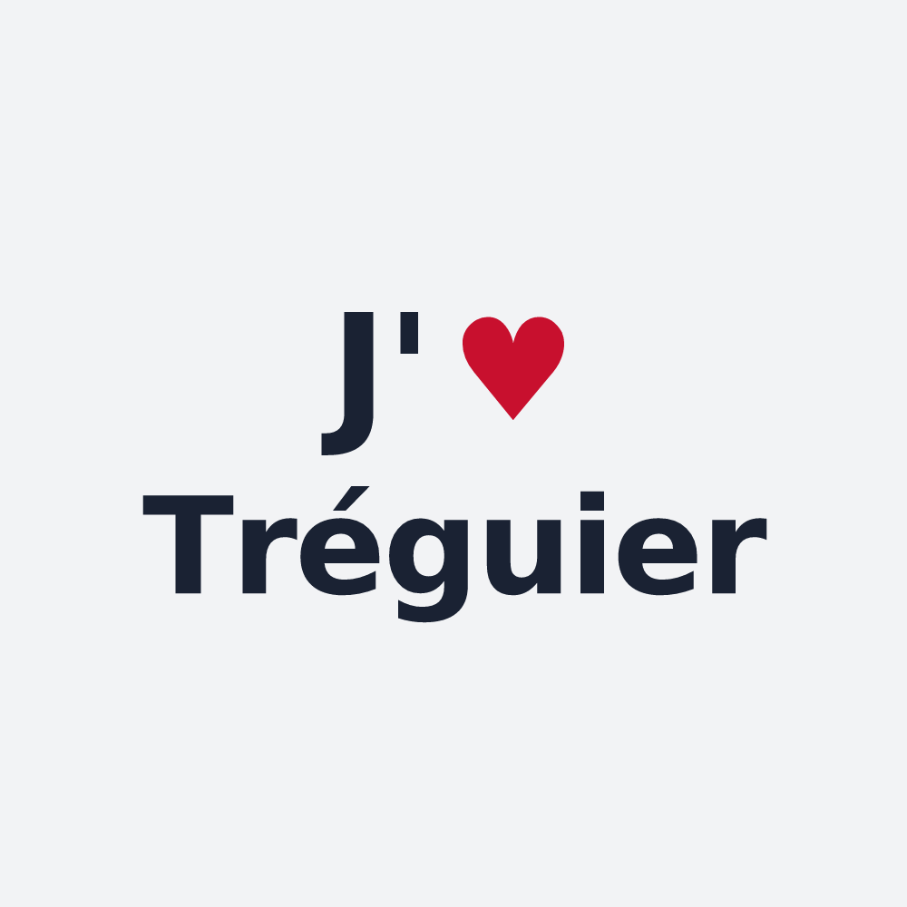 Poster personnalisé Tréguier — design J'aime Tréguier
