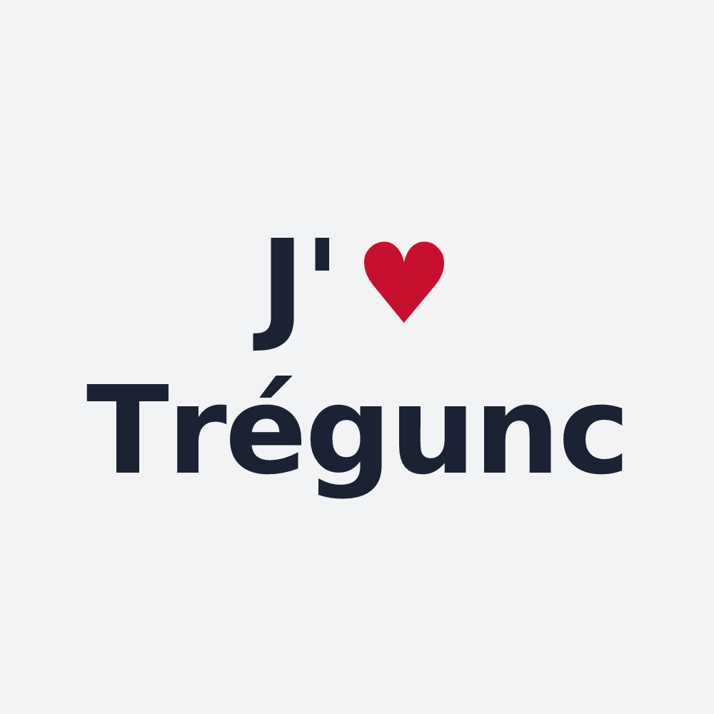 Poster personnalisé Trégunc — design J'aime Trégunc