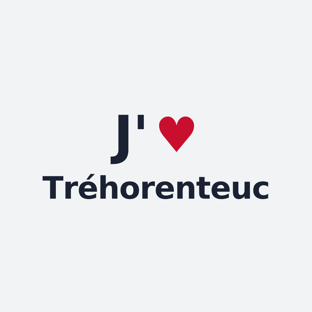 Poster personnalisé Tréhorenteuc — design J'aime Tréhorenteuc
