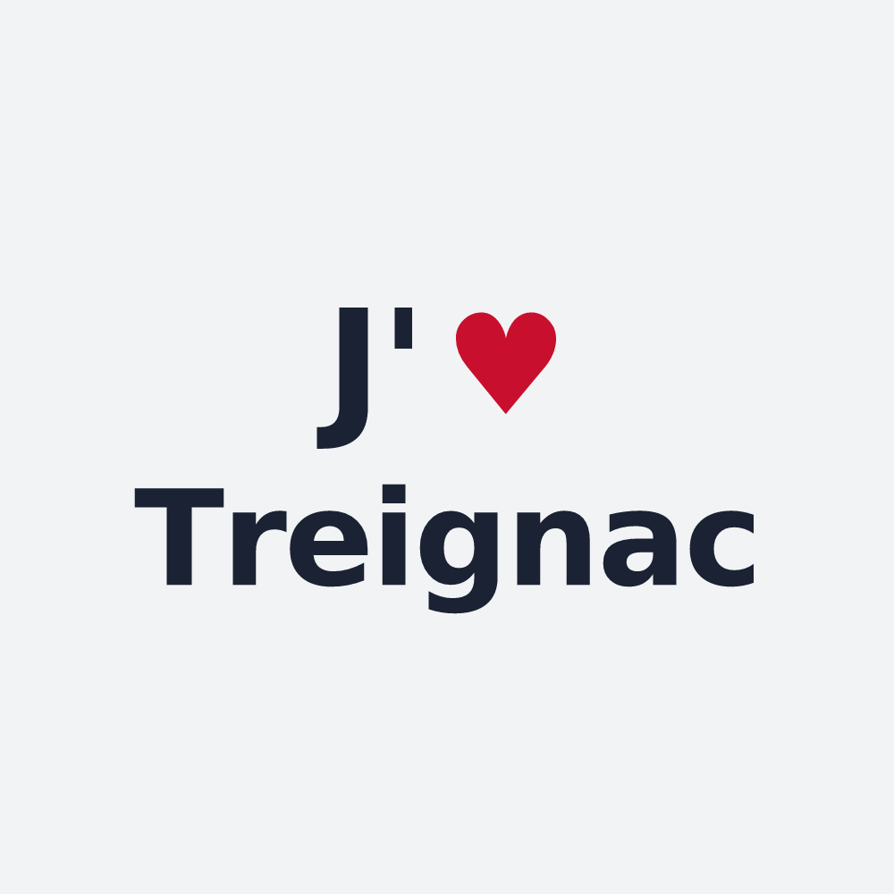Poster personnalisé Treignac — design J'aime Treignac