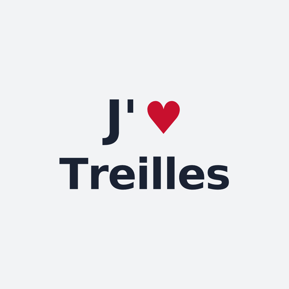Poster personnalisé Treilles — design « J'aime Treilles » imprimé sur le poster