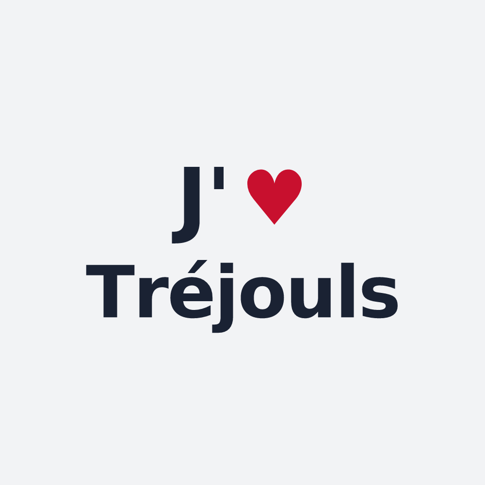 Poster personnalisé Tréjouls — design J'aime Tréjouls