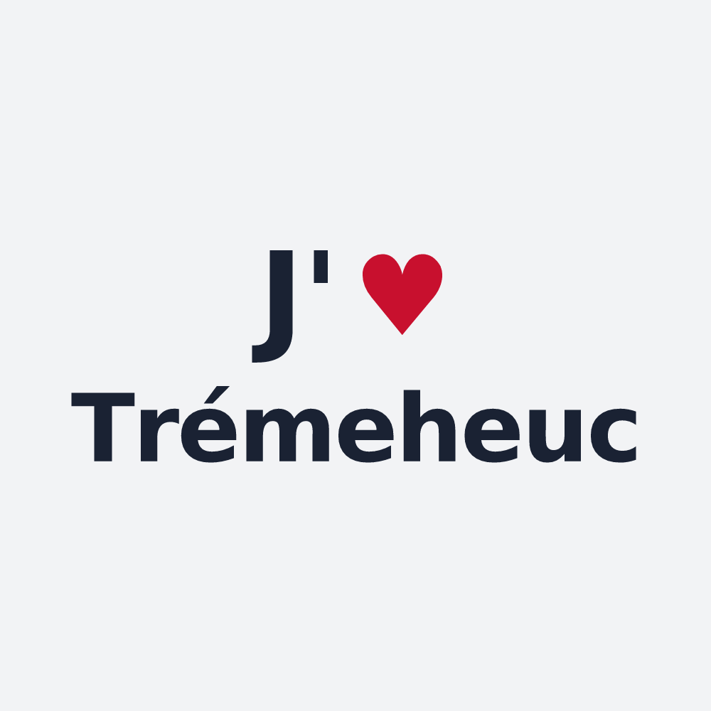 Poster personnalisé Trémeheuc — design « J'aime Trémeheuc » imprimé sur le poster