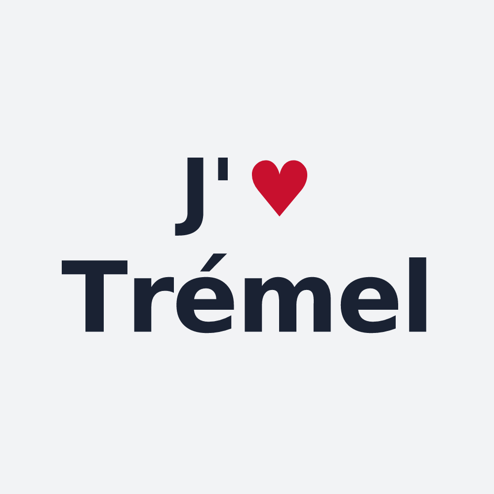 Poster personnalisé Trémel — design J'aime Trémel