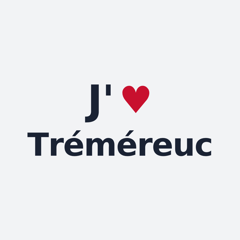 Poster personnalisé Tréméreuc — design « J'aime Tréméreuc » imprimé sur le poster