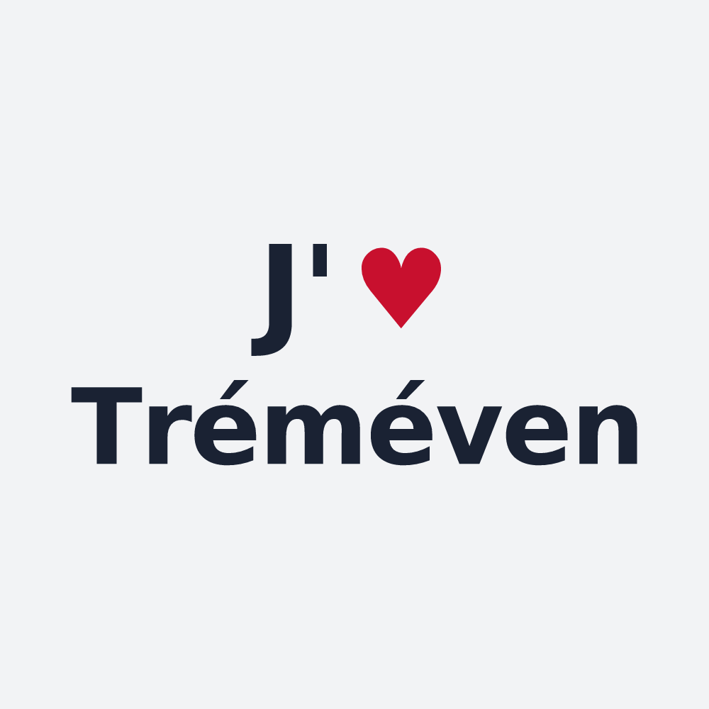 Poster personnalisé Tréméven — design J'aime Tréméven