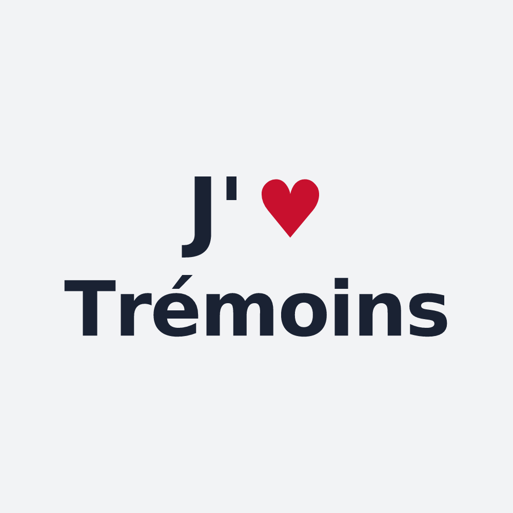 Poster personnalisé Trémoins — design J'aime Trémoins