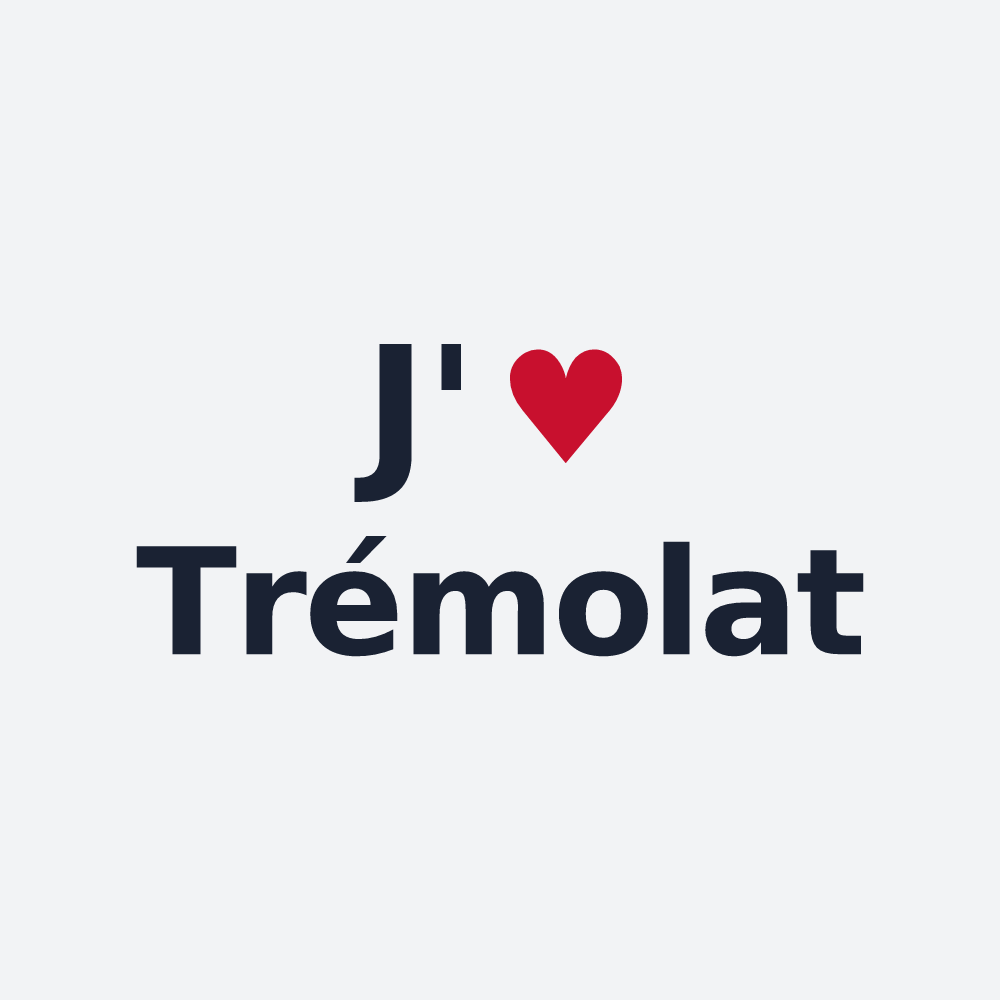 Poster personnalisé Trémolat — design « J'aime Trémolat » imprimé sur le poster