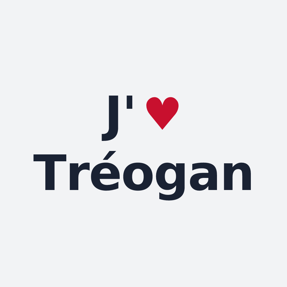 Poster personnalisé Tréogan — design J'aime Tréogan