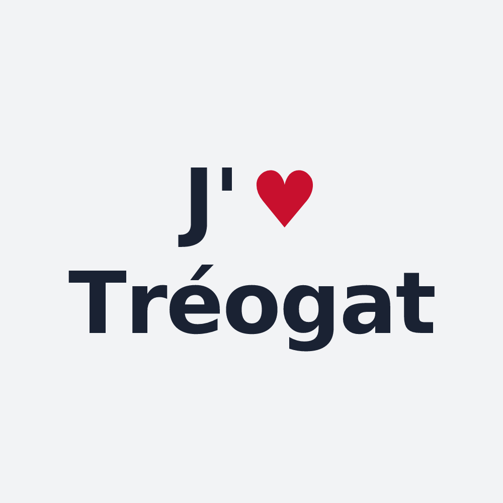 Poster personnalisé Tréogat — design J'aime Tréogat