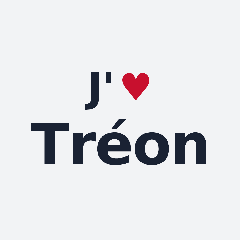 Poster personnalisé Tréon — design « J'aime Tréon » imprimé sur le poster