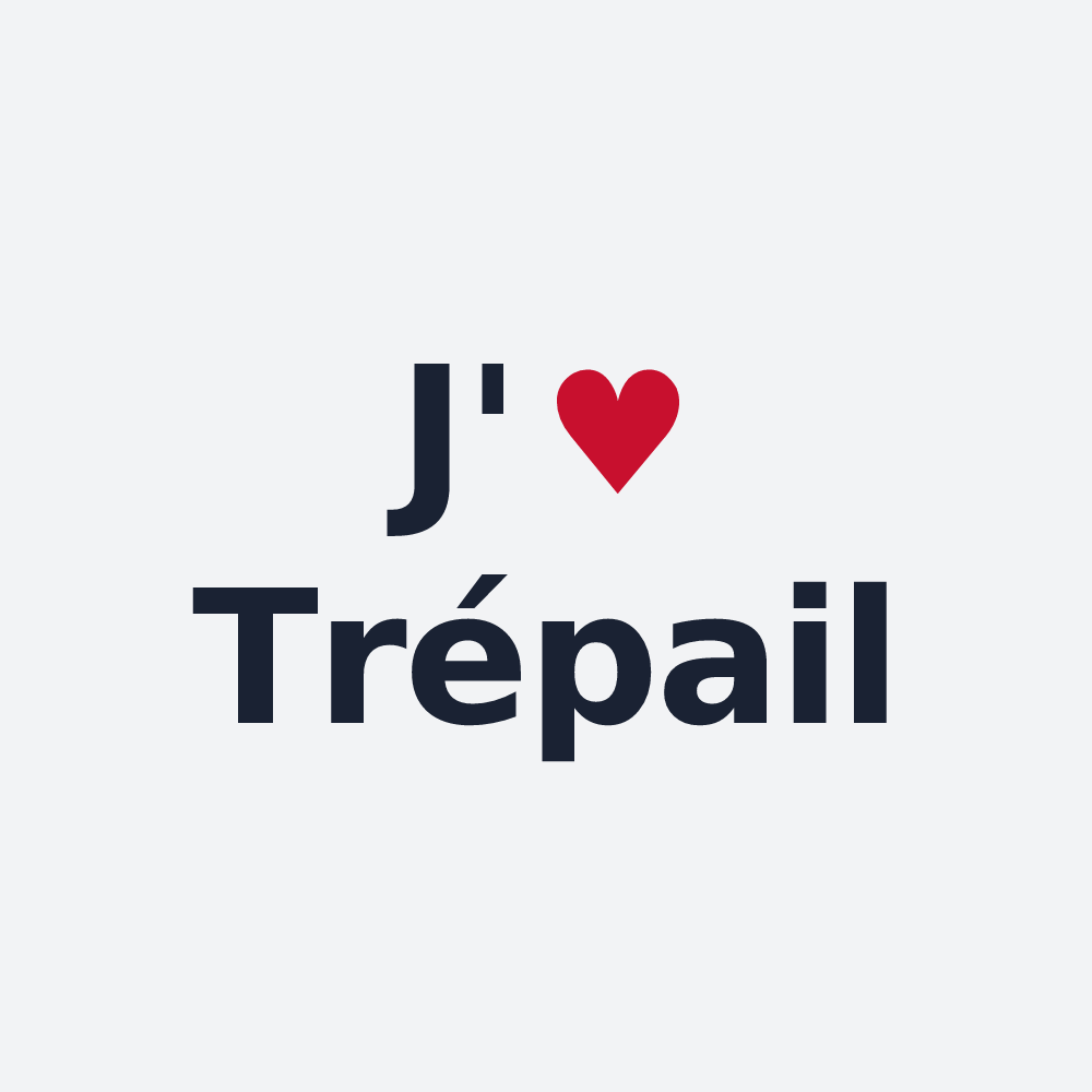 Poster personnalisé Trépail — design J'aime Trépail