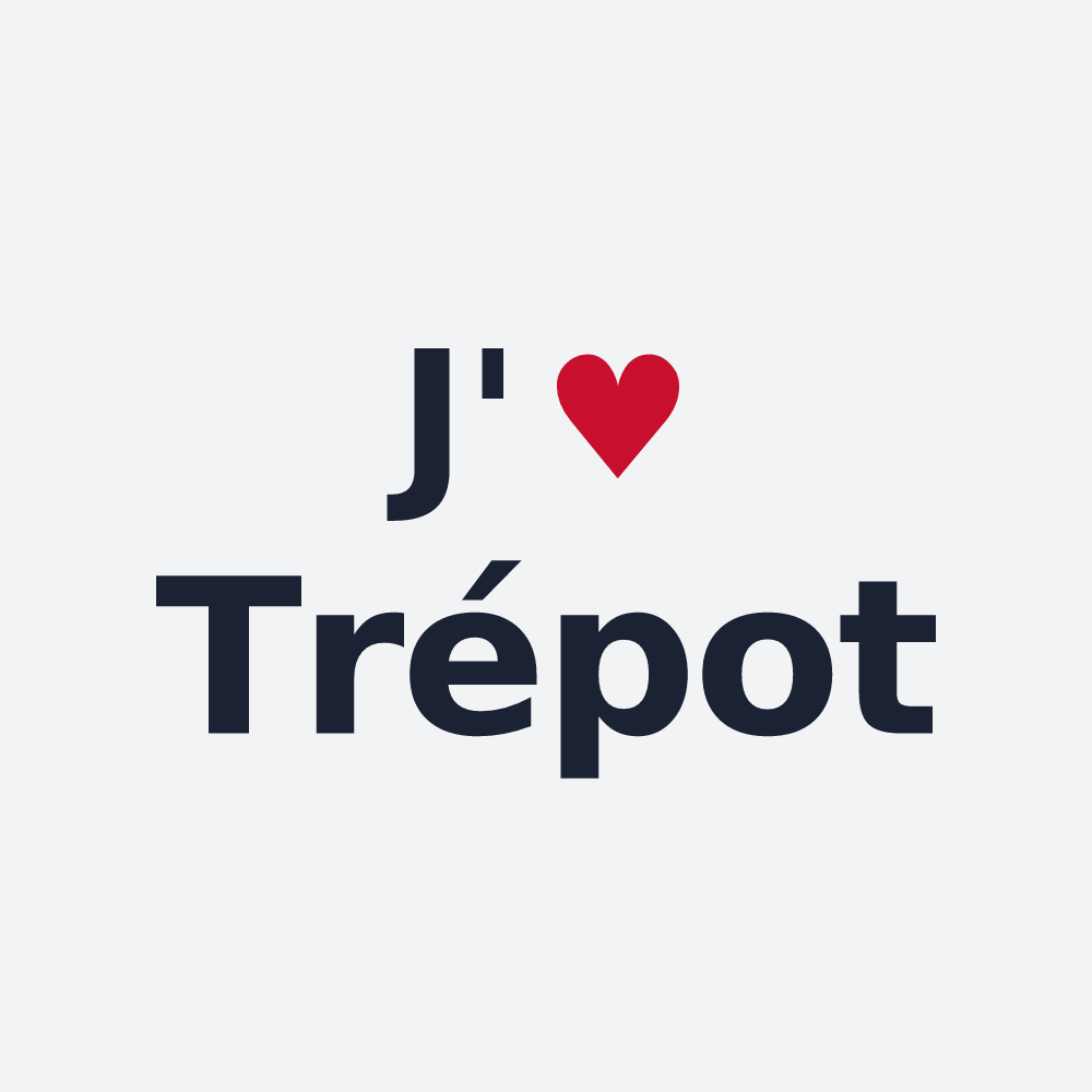 Poster personnalisé Trépot — design J'aime Trépot