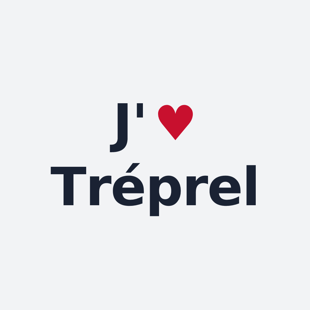 Poster personnalisé Tréprel — design J'aime Tréprel