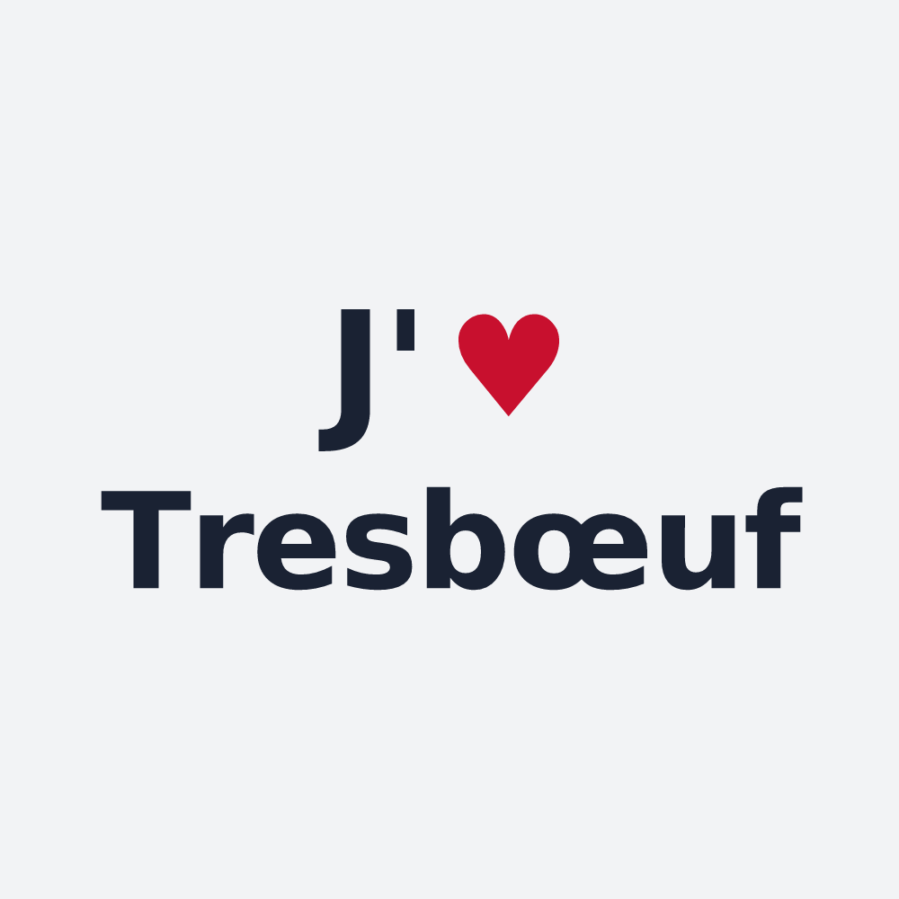 Poster personnalisé Tresbœuf — design J'aime Tresbœuf
