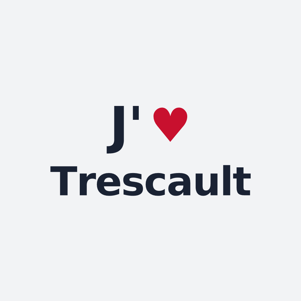 Poster personnalisé Trescault — design J'aime Trescault