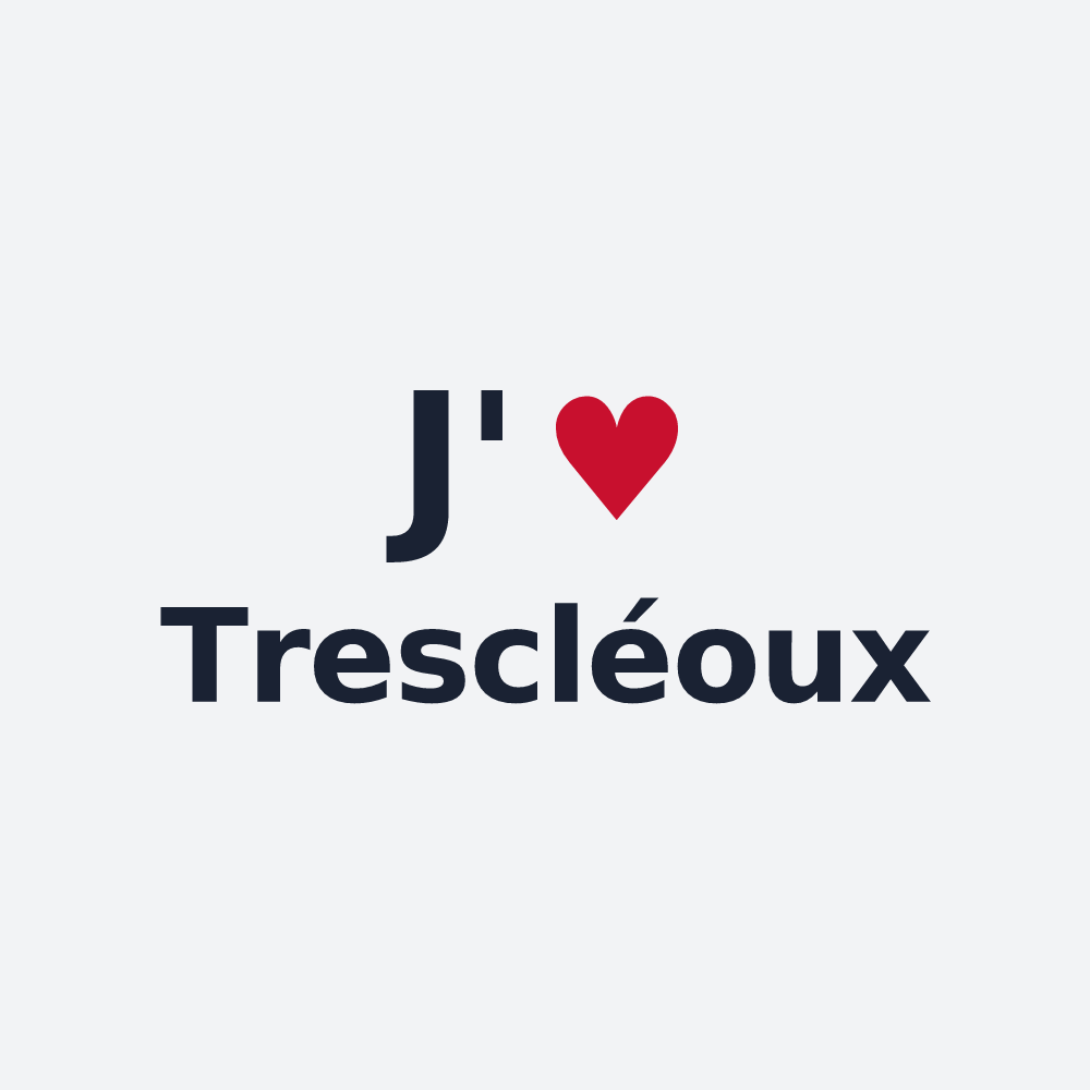 Poster personnalisé Trescléoux — design J'aime Trescléoux