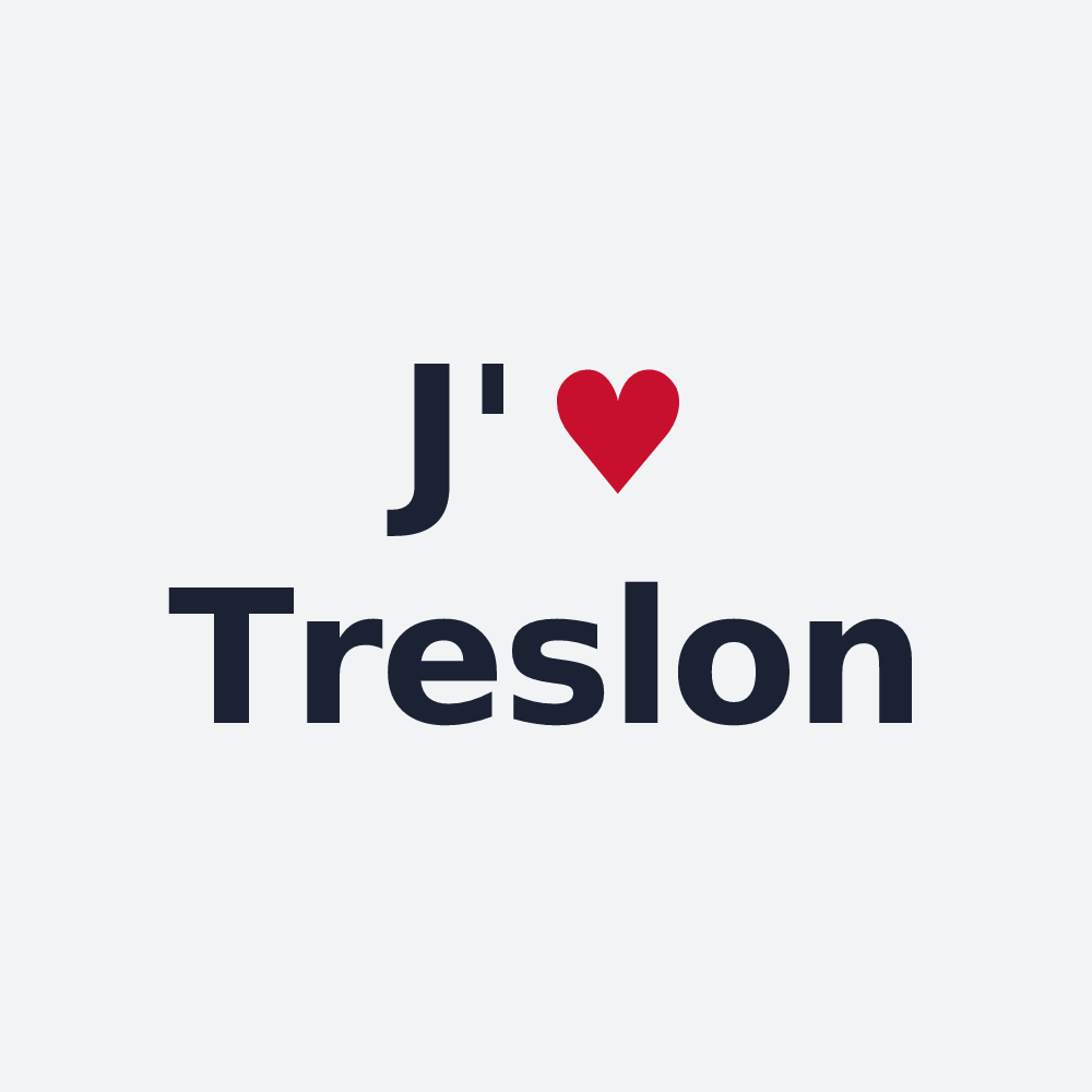 Poster personnalisé Treslon — design J'aime Treslon