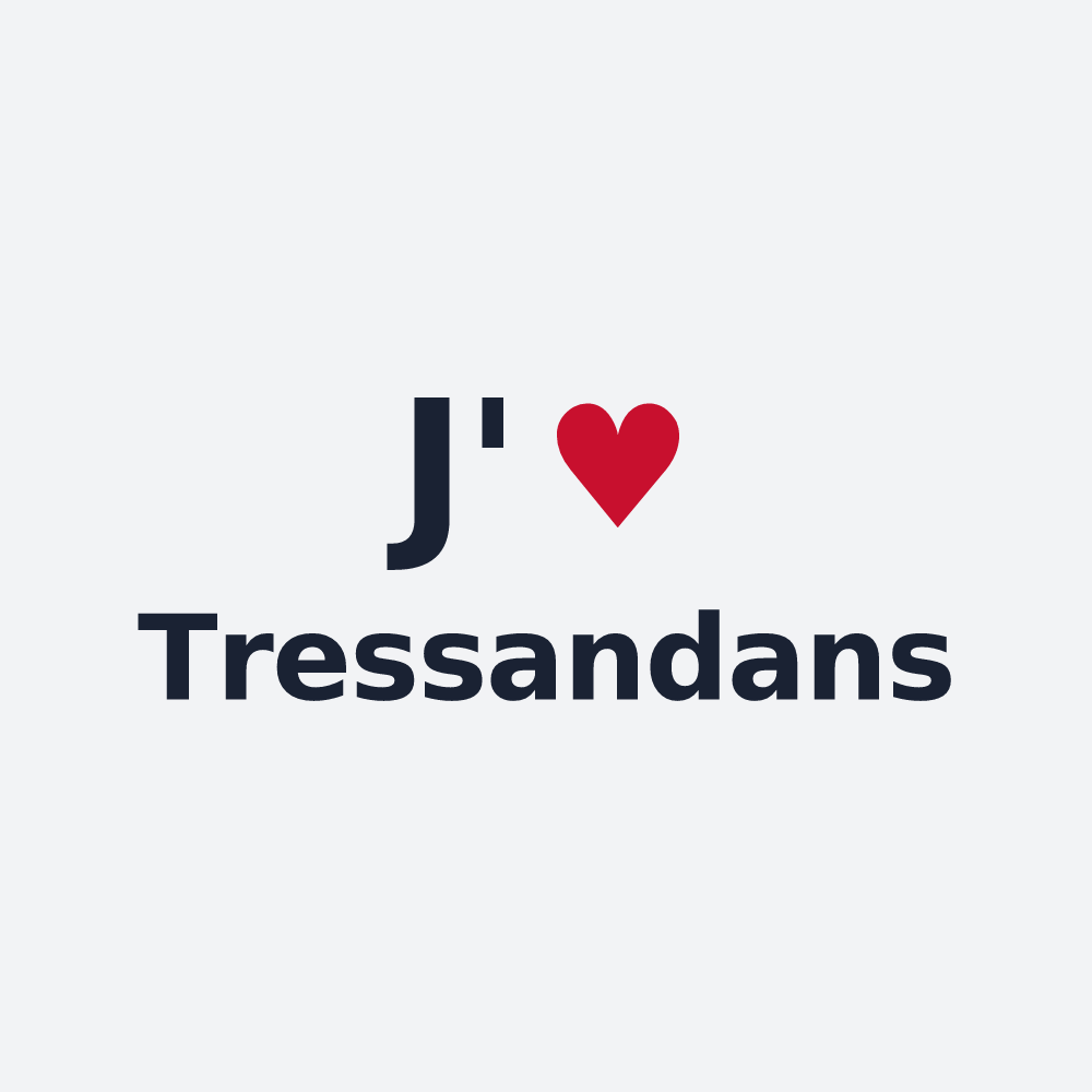 Poster personnalisé Tressandans — design J'aime Tressandans