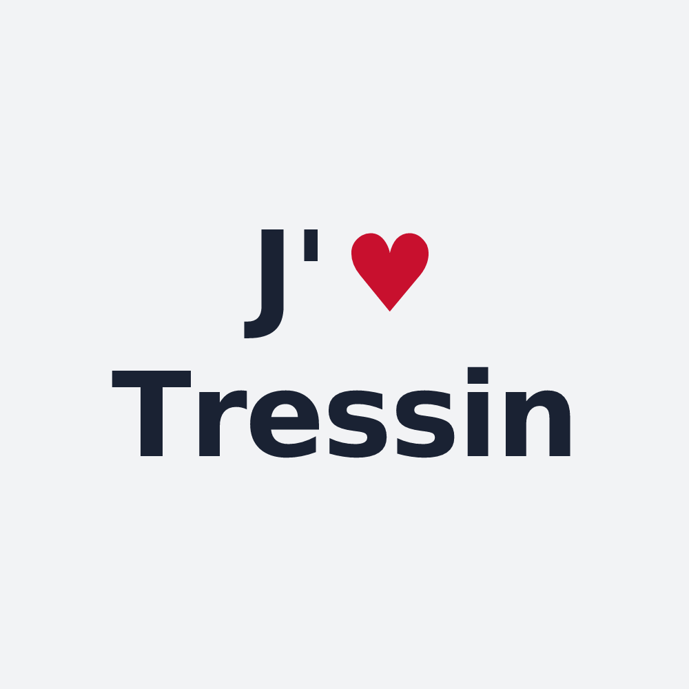 Poster personnalisé Tressin — design J'aime Tressin