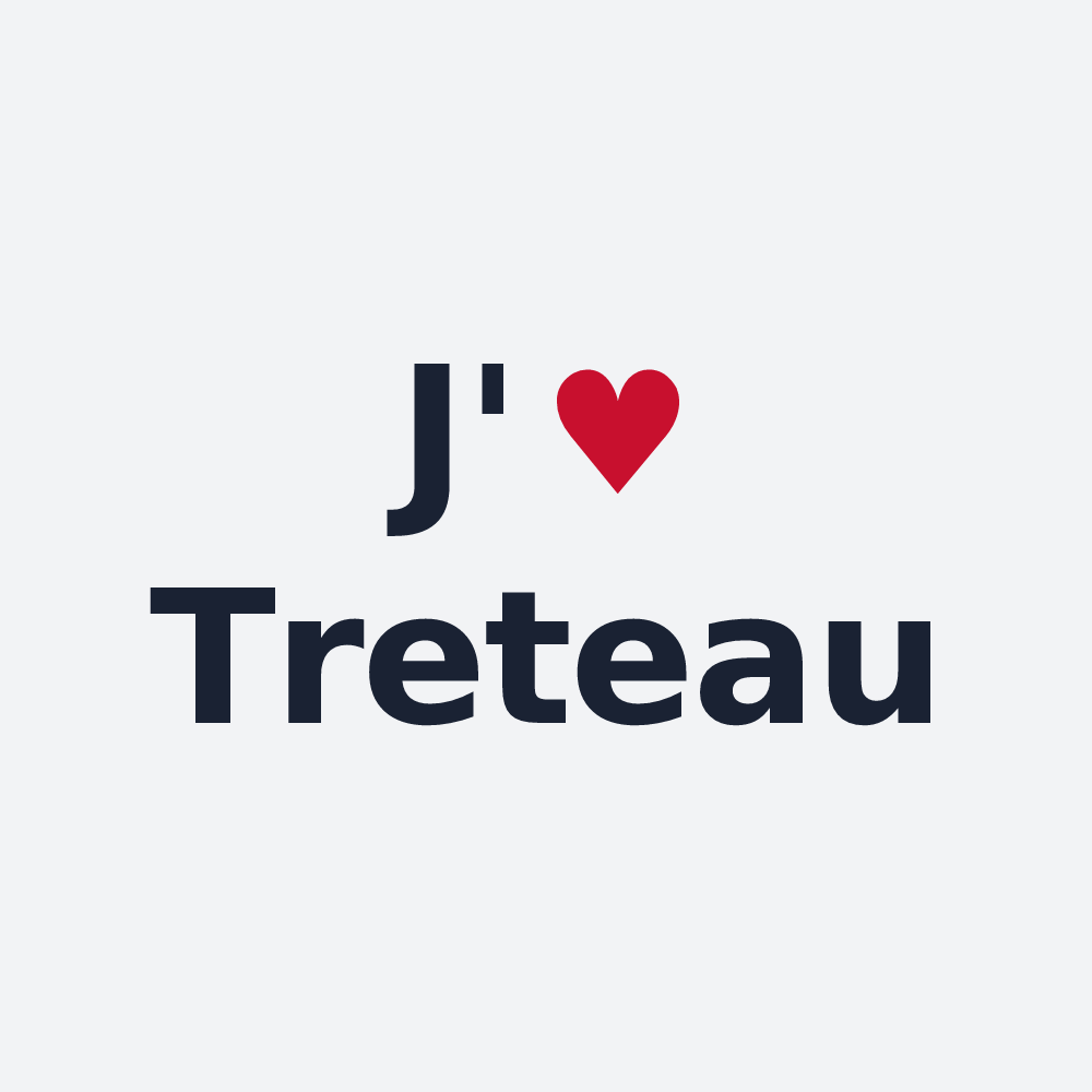 Poster personnalisé Treteau — design « J'aime Treteau » imprimé sur le poster