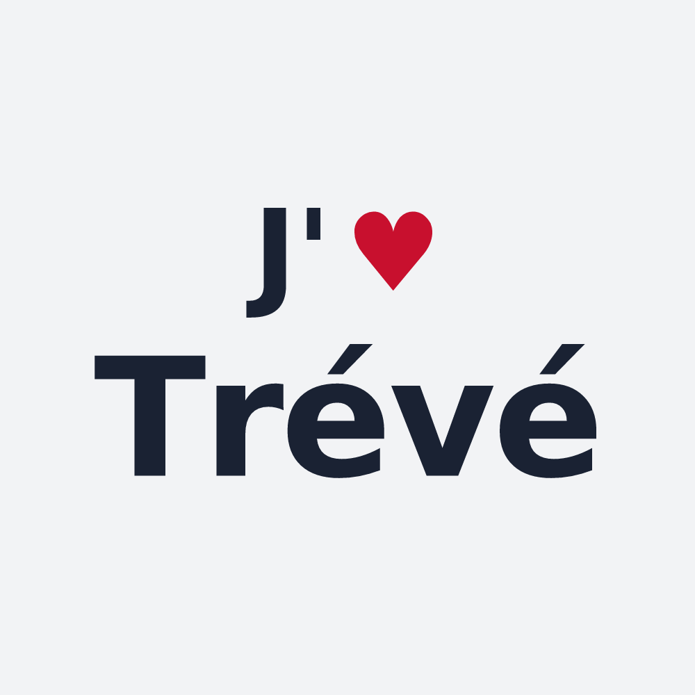 Poster personnalisé Trévé — design « J'aime Trévé » imprimé sur le poster