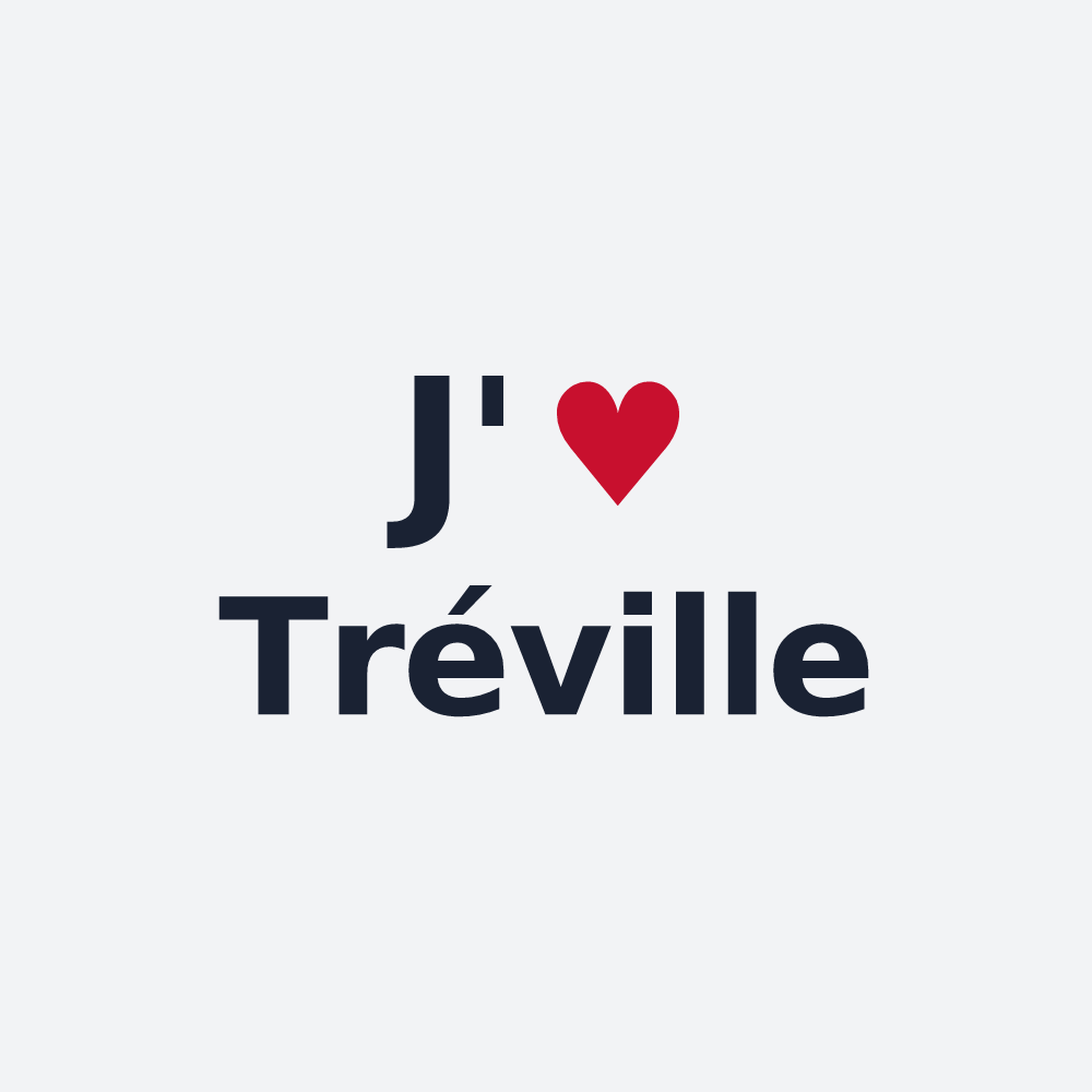 Poster personnalisé Tréville — design J'aime Tréville